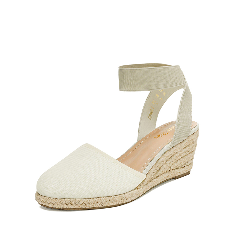 DREAM PAIRS Ankle Strap Closed Toe Espadrille Wedge Sandals — view 1