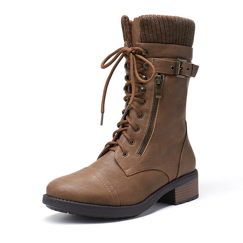 DREAM PAIRS Winter Mid Calf Riding Boots