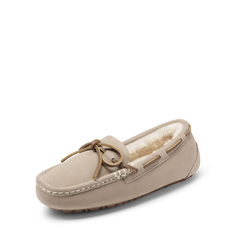 DREAM PAIRS Moccasin Slippers with Faux Fur