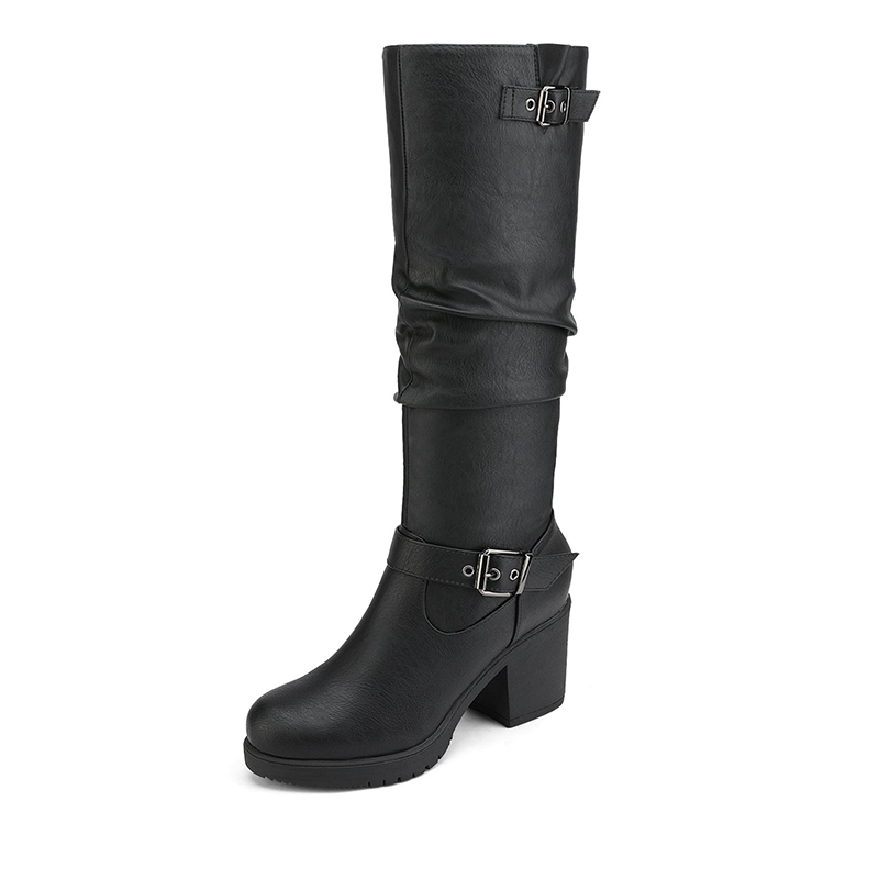 DREAM PAIRS Chunky Heel Knee High Boots — view 1