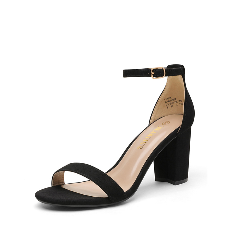 DREAM PAIRS Open Toe Pump Chunky Heel Sandals — view 1