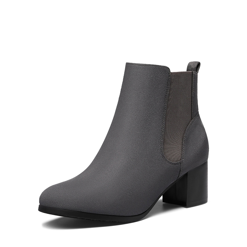 DREAM PAIRS Chelsea Chunky Block Heel Booties