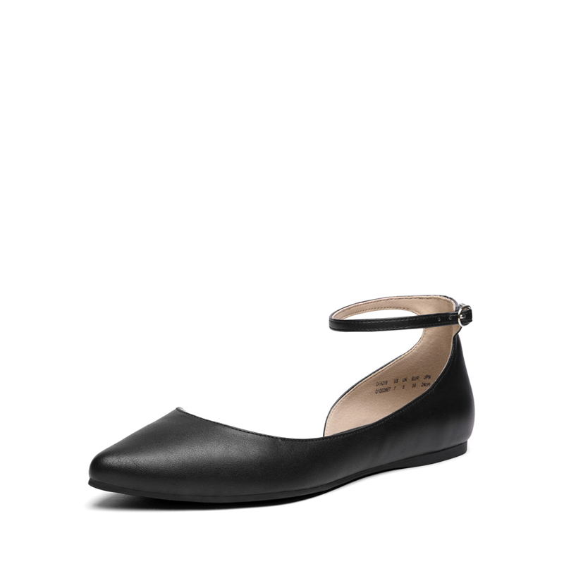 DREAM PAIRS Pointed Toe Ankle Strap Ballet Flats Shoes — view 1