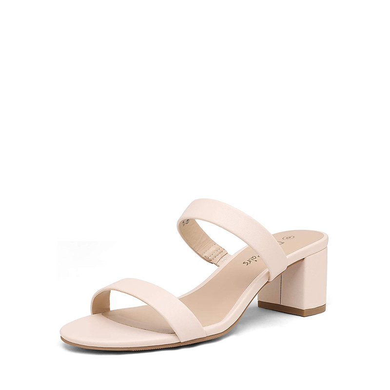DREAM PAIRS Two Strap Chunky Heel Sandals — view 1