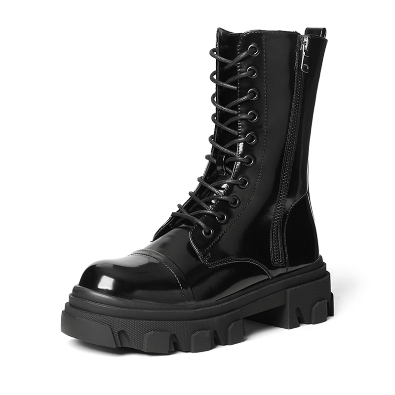 DREAM PAIRS Mid Calf Combat Boots — view 1
