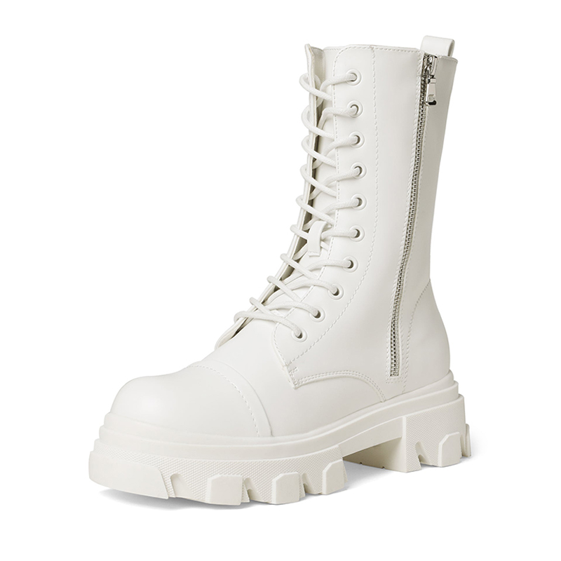DREAM PAIRS Mid Calf Combat Boots