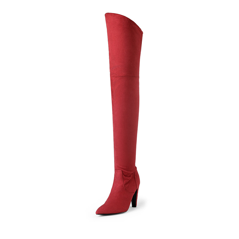 DREAM PAIRS Thigh High Heeled Boots