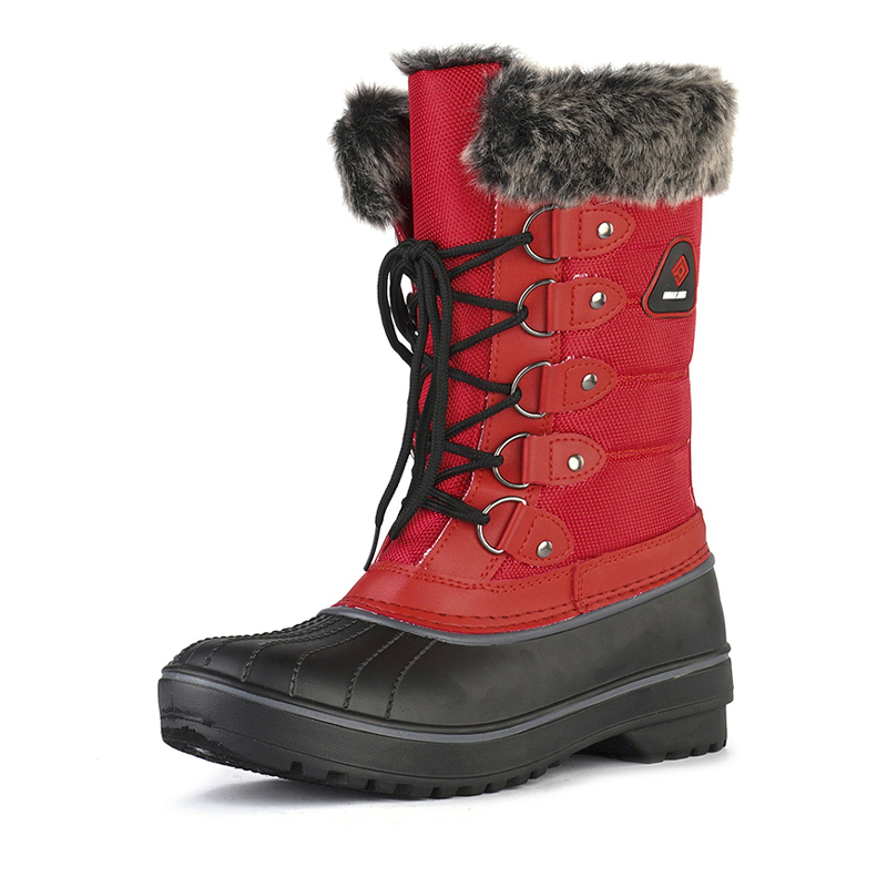 DREAM PAIRS Lace Up Walking Snow Boots