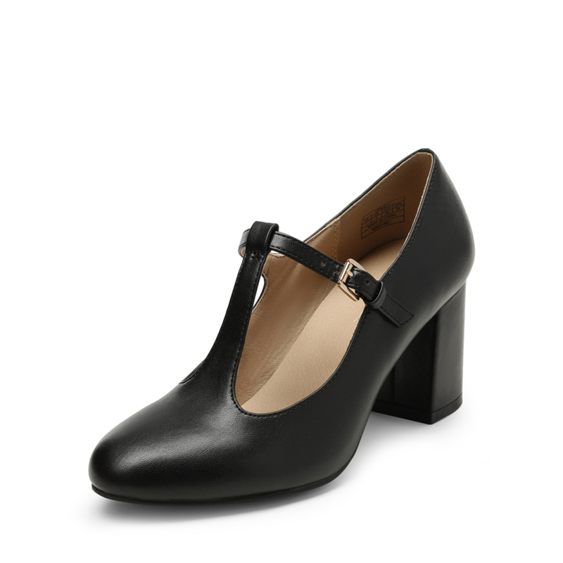 DREAM PAIRS T Strap Mary Jane Pumps with Chunky Heel
