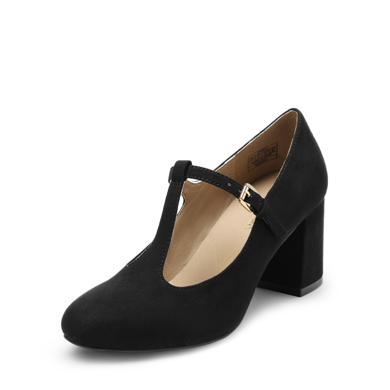 DREAM PAIRS T Strap Mary Jane Pumps with Chunky Heel — view 1