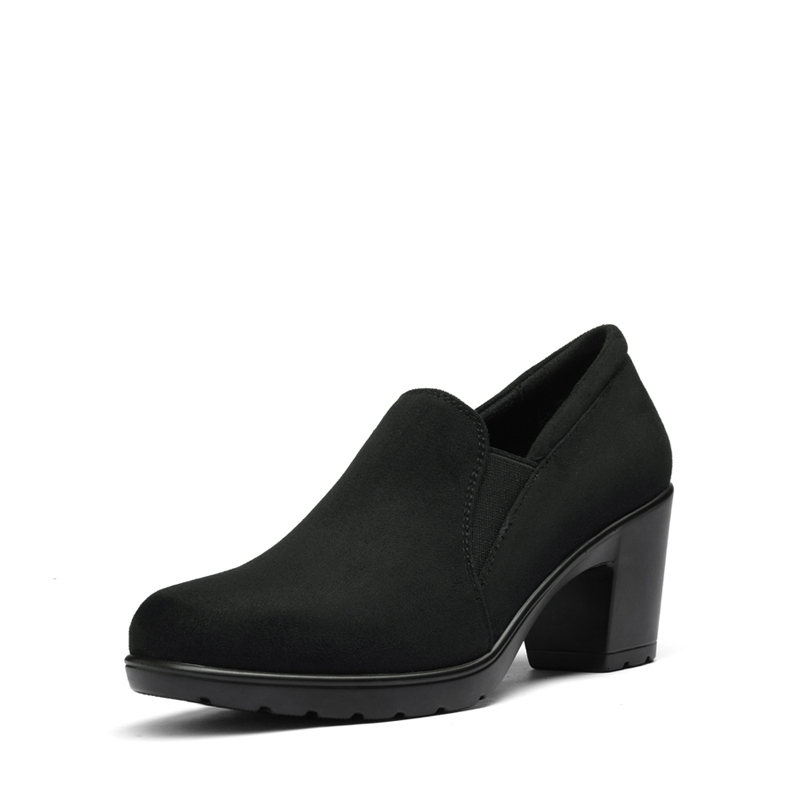 DREAM PAIRS Ascenelle Comfortable Round Toe Block Heel Pumps