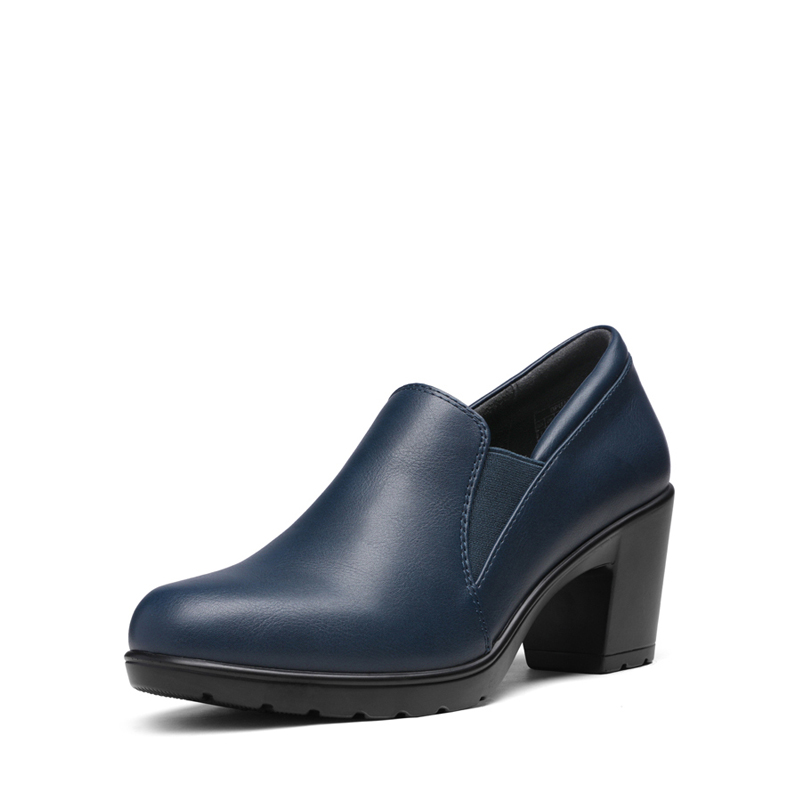DREAM PAIRS Ascenelle Comfortable Round Toe Block Heel Pumps