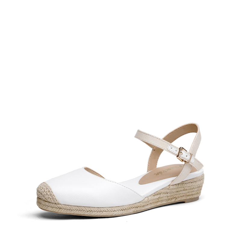 DREAM PAIRS Ankle Strap Closed Toe Espadrille Wedges — view 1