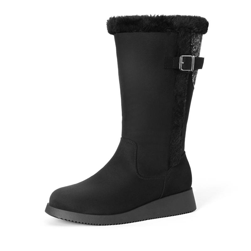 DREAM PAIRS Women s Winter Fur Lined Mid Calf Snow Boots — view 1
