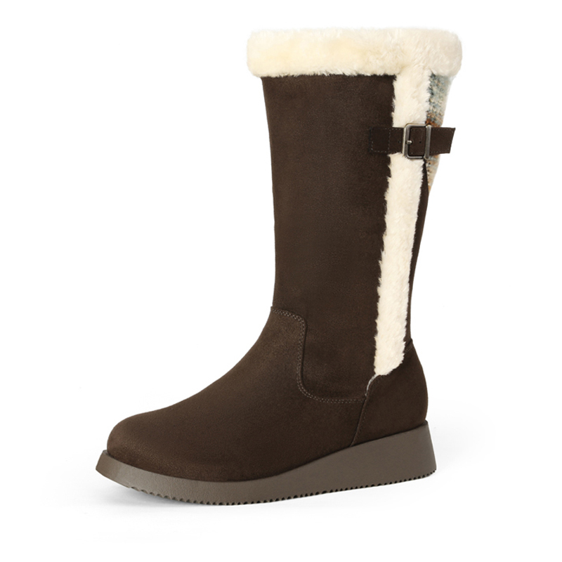 DREAM PAIRS Women s Winter Fur Lined Mid Calf Snow Boots