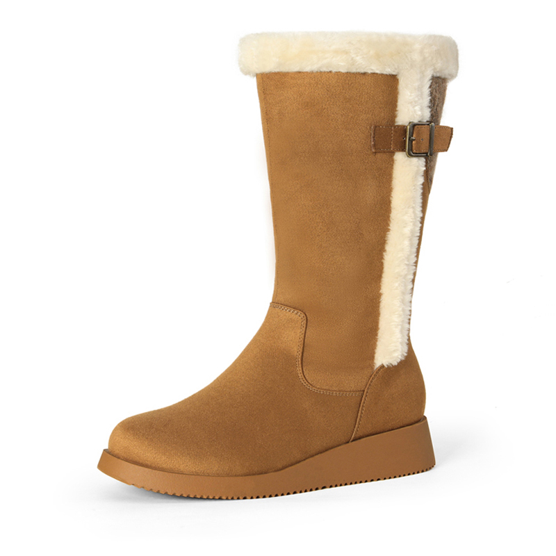 DREAM PAIRS Women s Winter Fur Lined Mid Calf Snow Boots