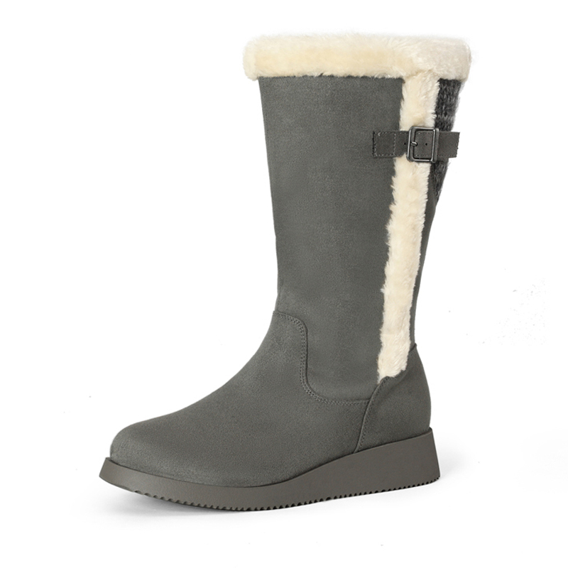 DREAM PAIRS Women s Winter Fur Lined Mid Calf Snow Boots
