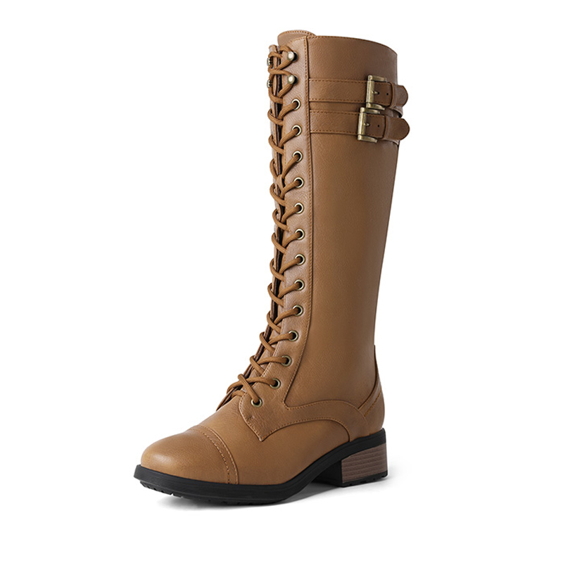 DREAM PAIRS  Georgia  Faux Fur Lining Knee High Riding Boots — view 1