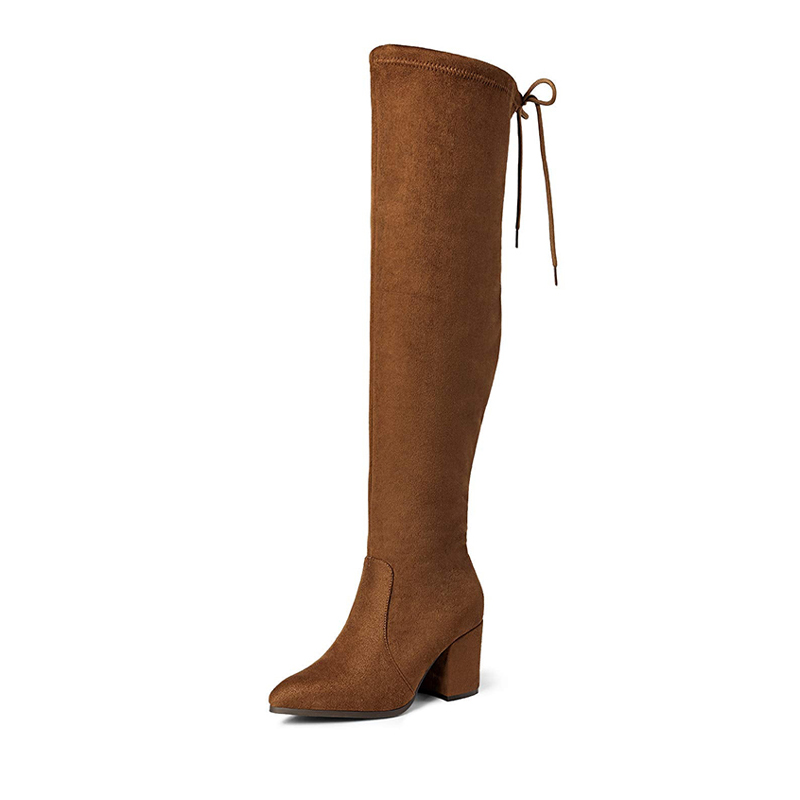DREAM PAIRS Over the knee Block Heel Boots