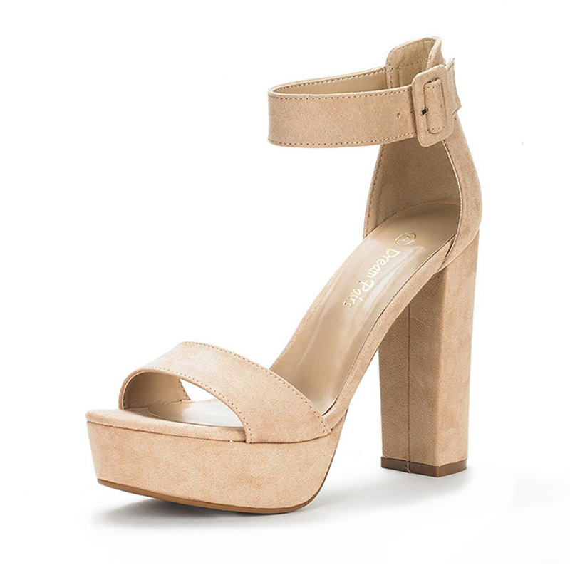 DREAM PAIRS Chunky High Heel Platform Sandals — view 1