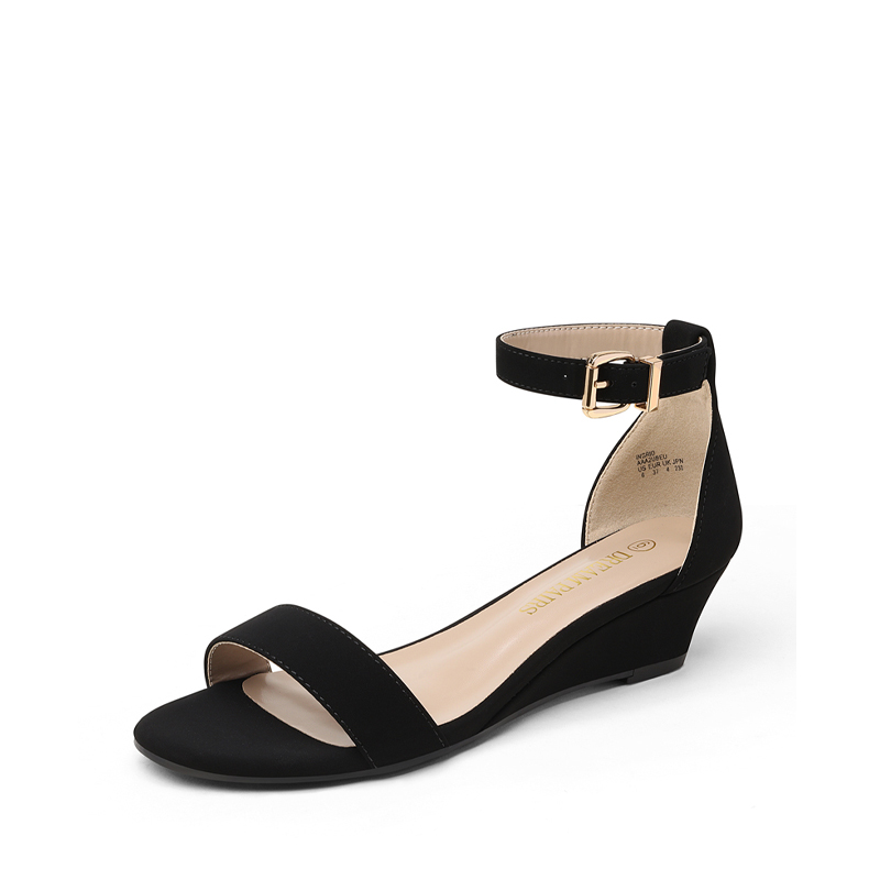 DREAM PAIRS Ankle Strap Low Heel Wedge Sandals — view 1