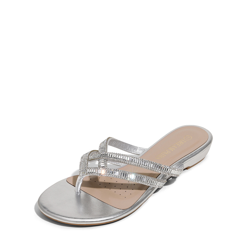 DREAM PAIRS Rhinestone Cute Flip Flop Sandals — view 1