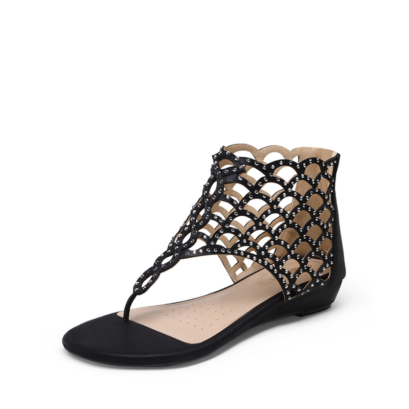 DREAM PAIRS Cute Rhinestone Flat Sandals — view 1