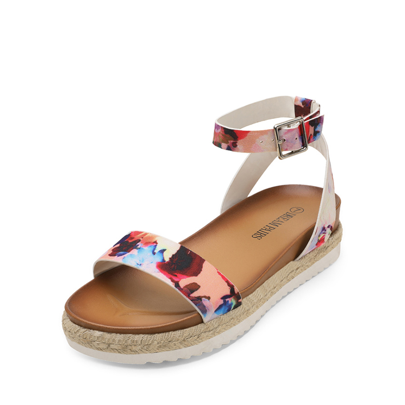 DREAM PAIRS Open Toe Ankle Strap Espadrille Platform Sandals
