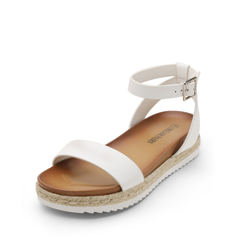 DREAM PAIRS Open Toe Ankle Strap Espadrille Platform Sandals