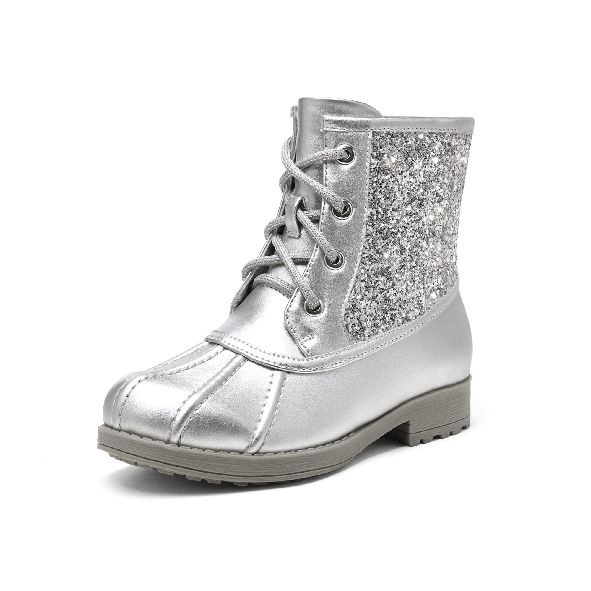 DREAM PAIRS Girls Side Zipper Leather Glitter Boots — view 1