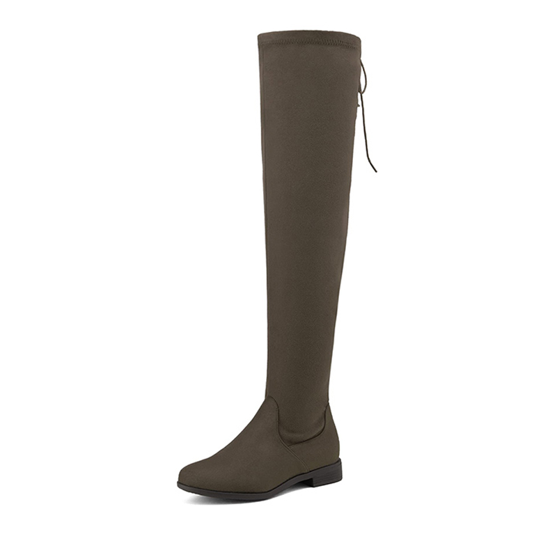 DREAM PAIRS Block Heel Over The Knee High Boots