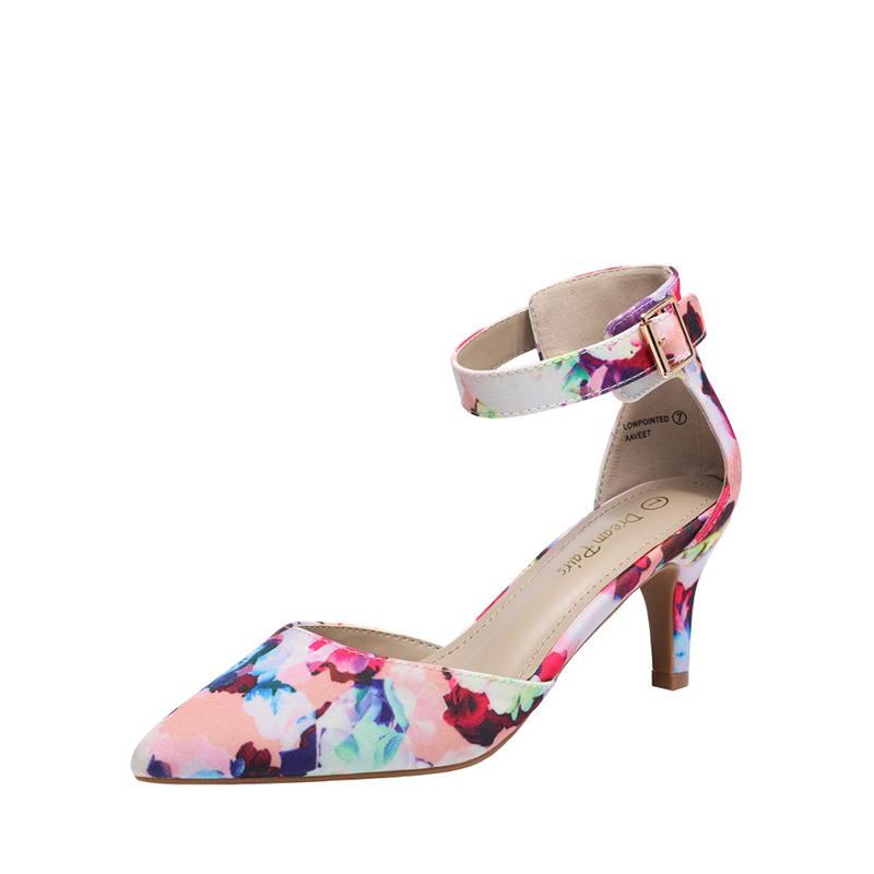 DREAM PAIRS Women s Low Heel Ankle Strap Pumps