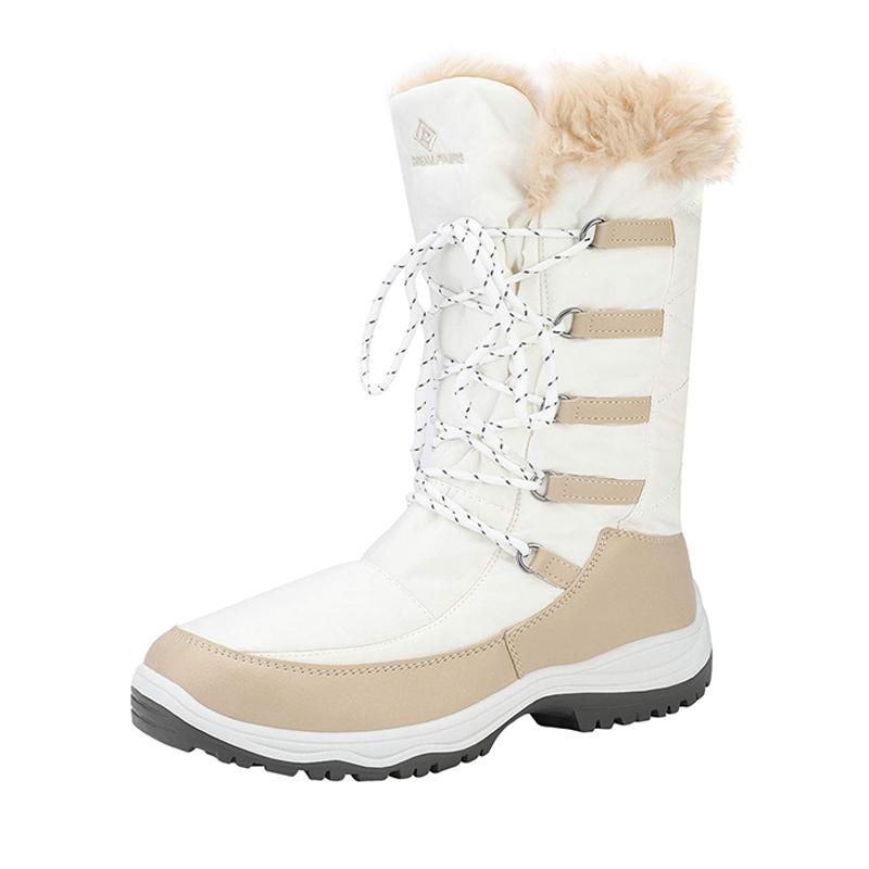 DREAM PAIRS Mid Calf Lace Up Winter Boots