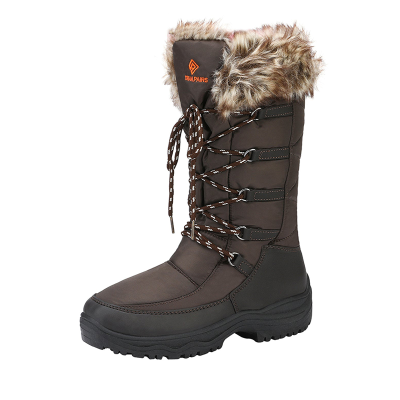 DREAM PAIRS Mid Calf Lace Up Winter Boots — view 1