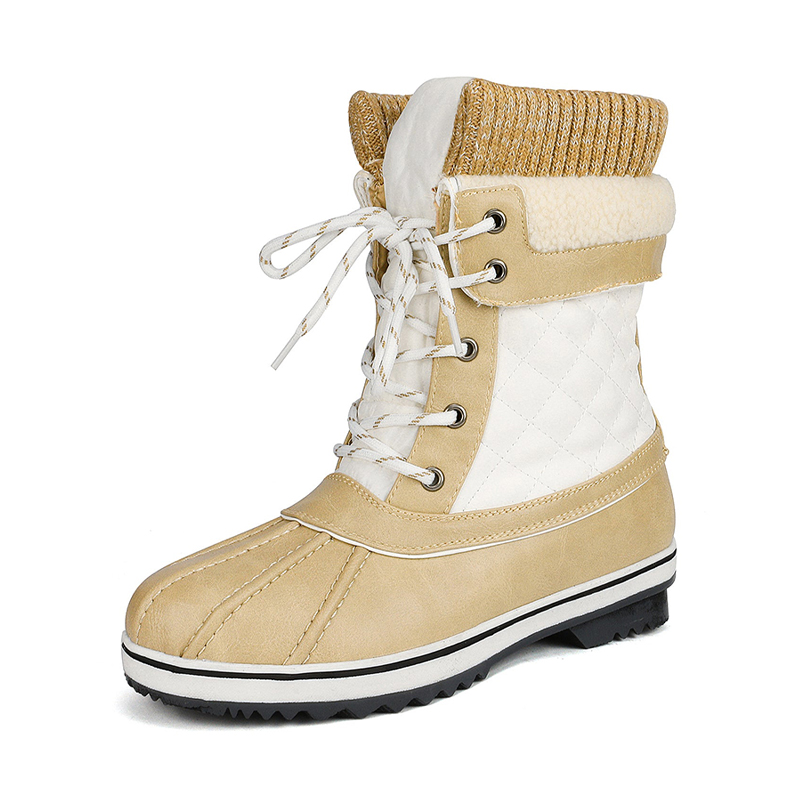 DREAM PAIRS Mid Calf Lace Up Snow Boots — view 1
