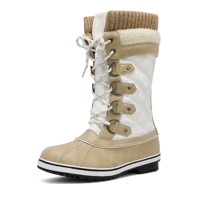 DREAM PAIRS Lace Up Winter Fur Snow Boots — view 1