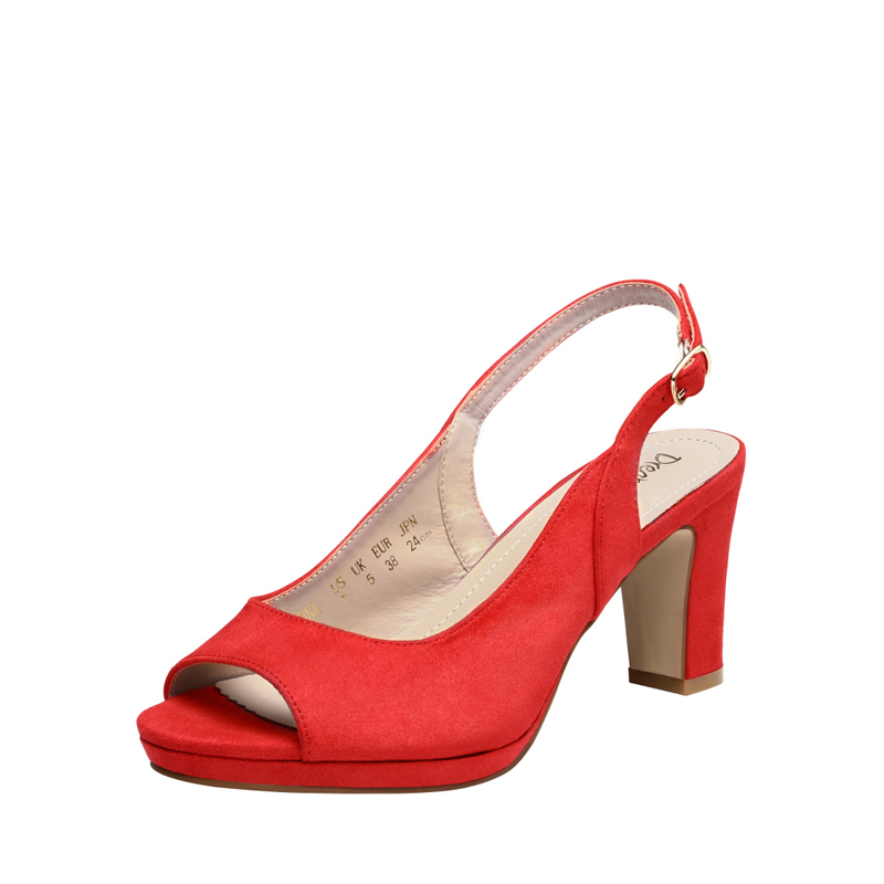 DREAM PAIRS Chunky Heel Peep Toe Slingback Sandals