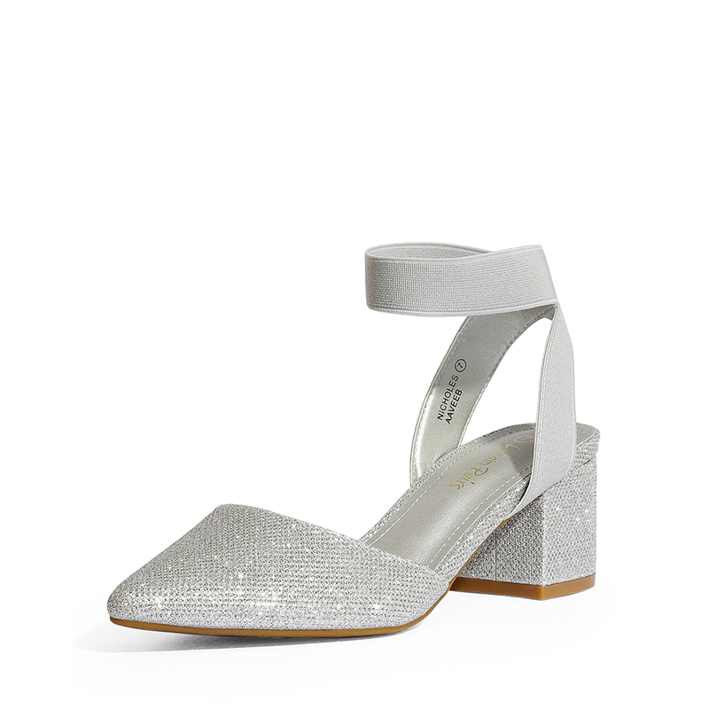 DREAM PAIRS Pointed Toe Pumps with Ankle Strap