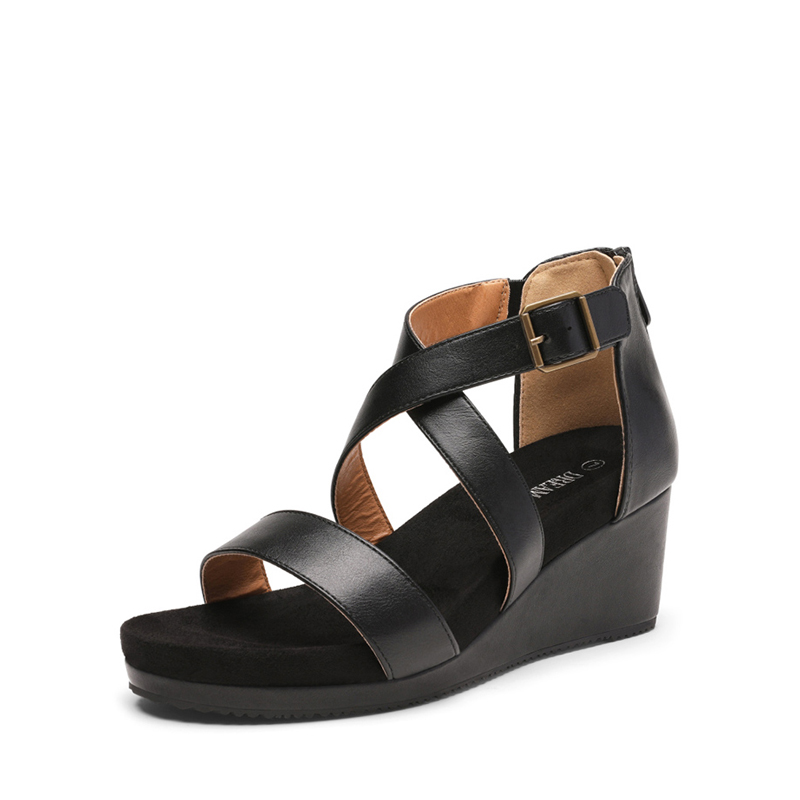 DREAM PAIRS Ankle Strap Open Toe Platform Wedge Sandals — view 1