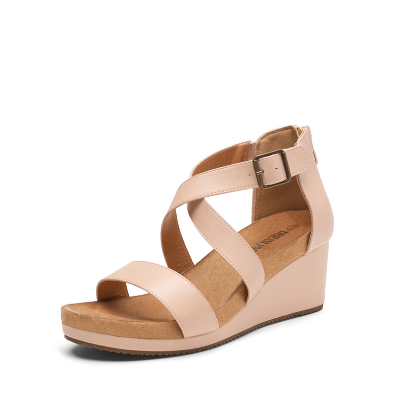 DREAM PAIRS Ankle Strap Open Toe Platform Wedge Sandals