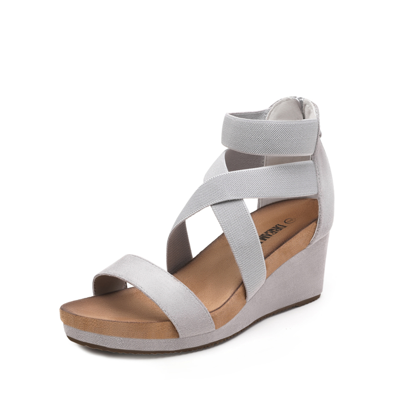 DREAM PAIRS Platform Elastic Wedge Sandals