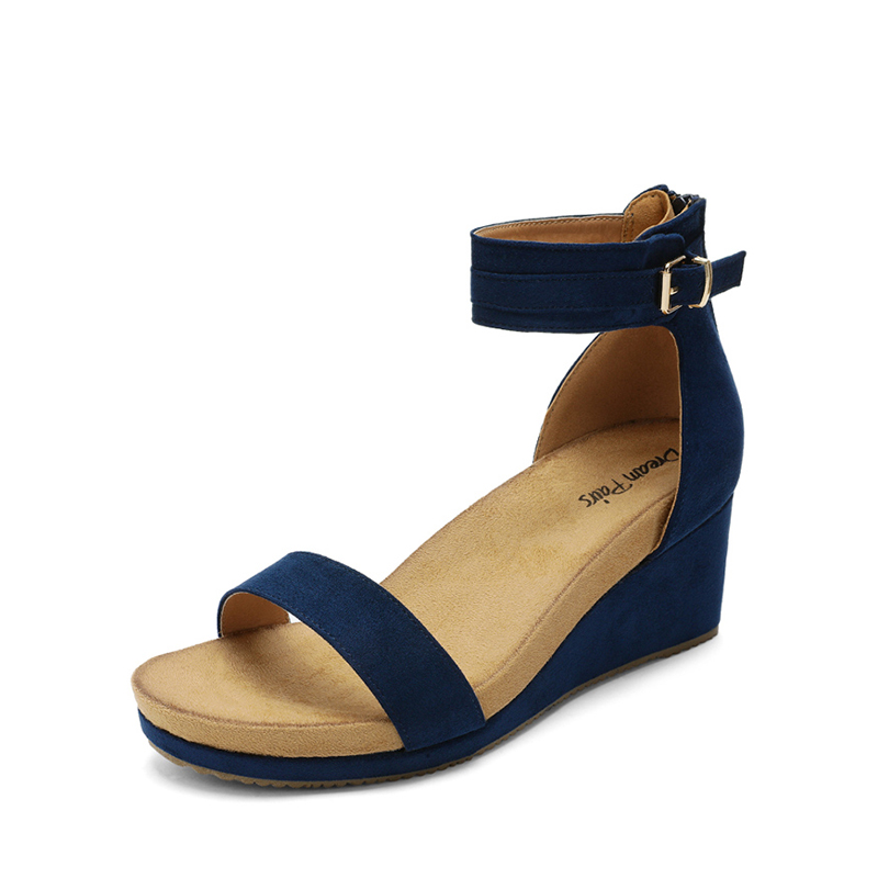 DREAM PAIRS Ankle Strap Platform Wedge Heel Sandals