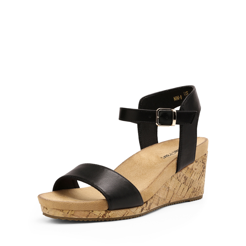 DREAM PAIRS Buckle Platform Wedge Sandals