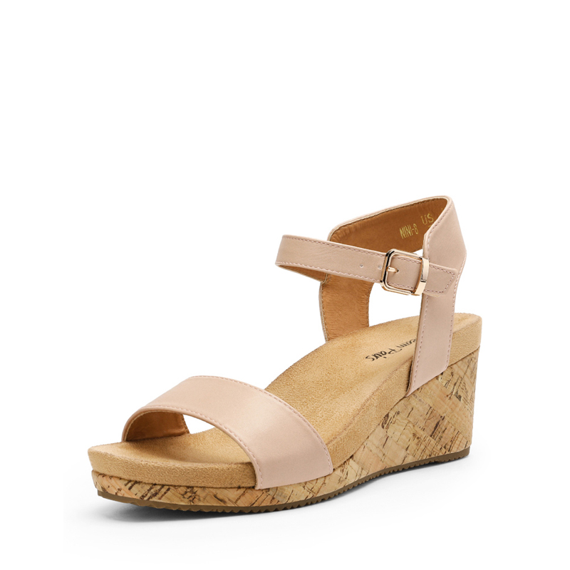 DREAM PAIRS Buckle Platform Wedge Sandals