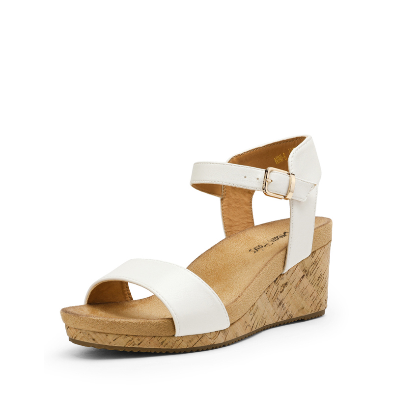 DREAM PAIRS Buckle Platform Wedge Sandals