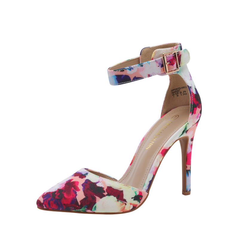 DREAM PAIRS Pointed Toe Ankle Strap Stiletto Pumps