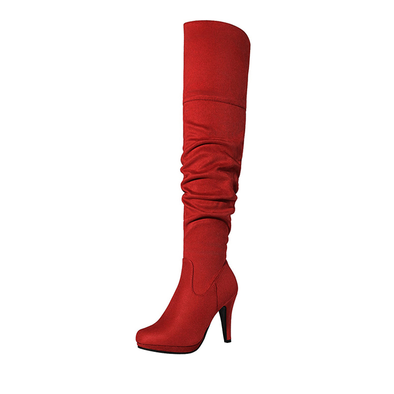 DREAM PAIRS Over The Knee Chunky Heel Boots