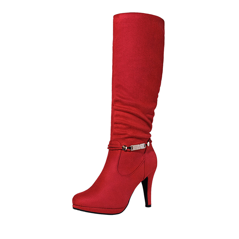 DREAM PAIRS Knee High Platform Heel Boots