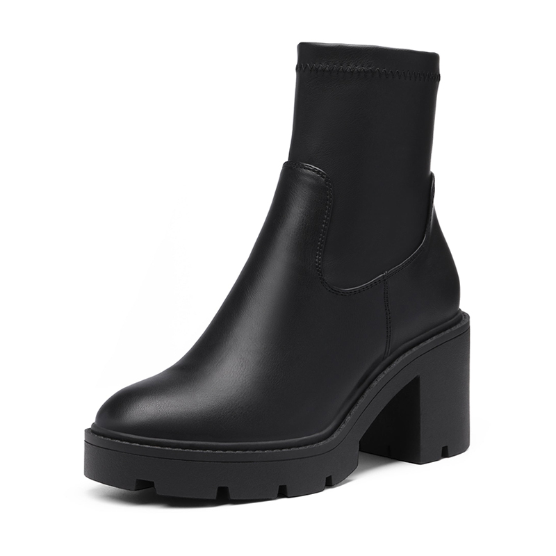 DREAM PAIRS Women s Chunky Lug Sole Ankle Booties