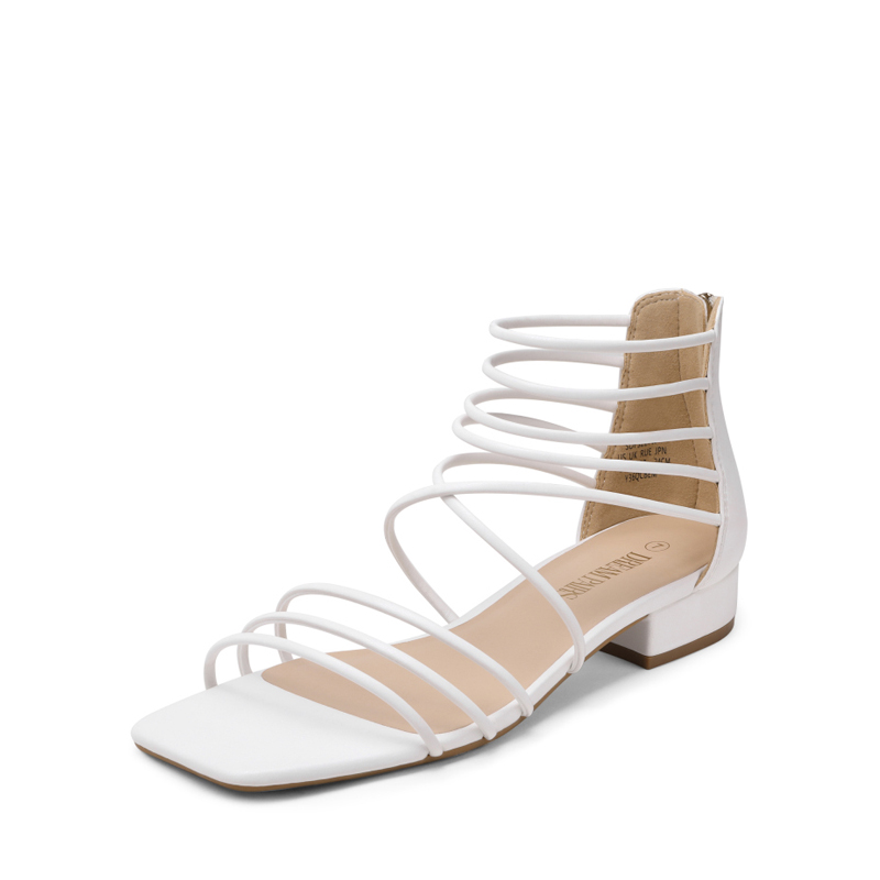 DREAM PAIRS Square Toe Casual Strappy Sandals